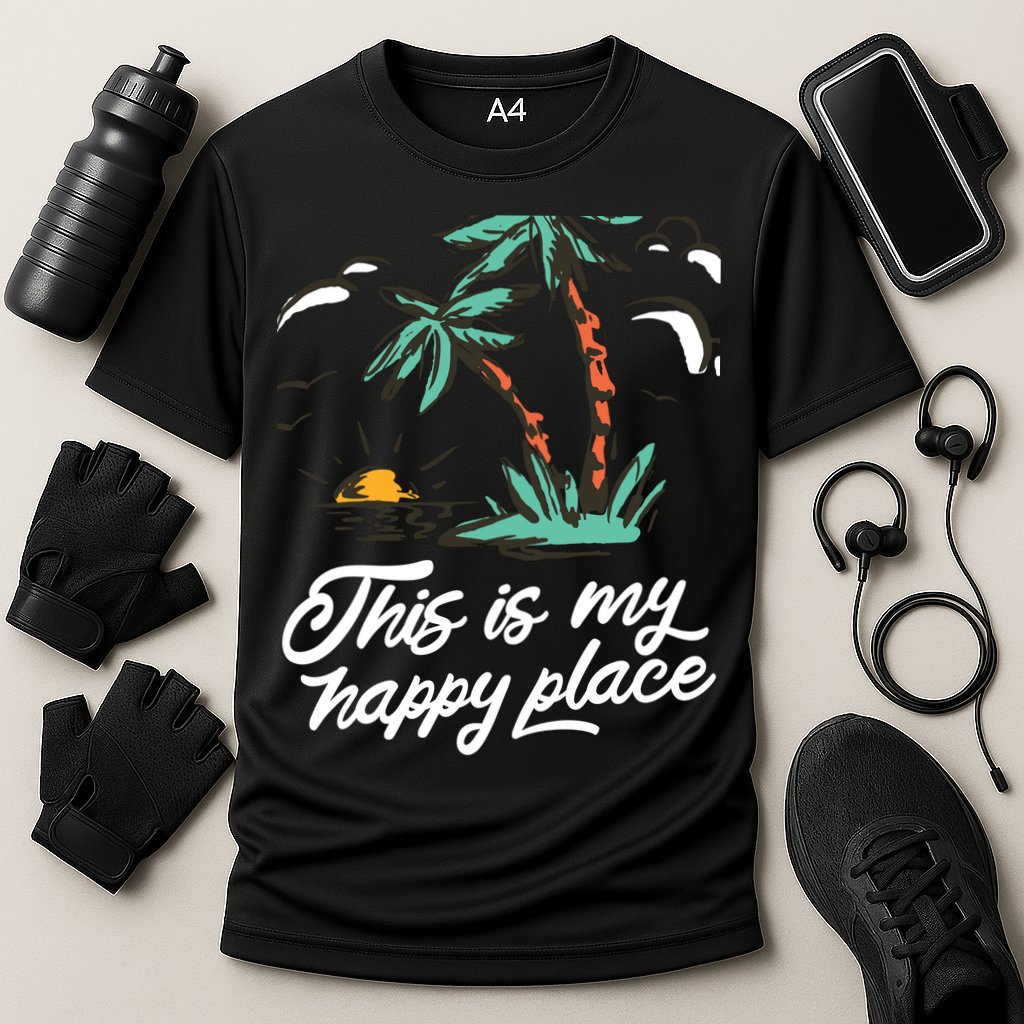 This Is My Happy Place Summer Life Cooling Performance Crew T-Shirt