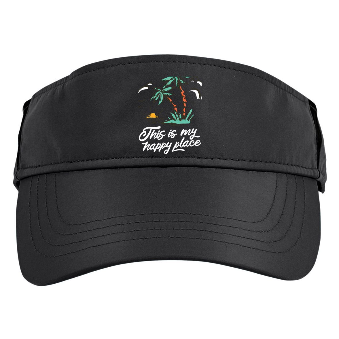 This Is My Happy Place Summer Life Adult Drive Performance Visor