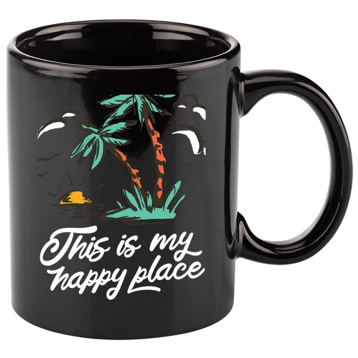 This Is My Happy Place Summer Life 11oz C Handle Ceramic Mug
