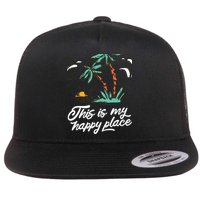 This Is My Happy Place Summer Life Flat Bill Trucker Hat