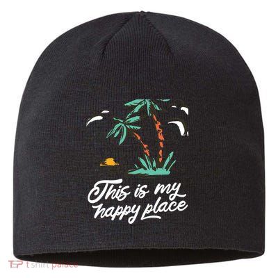 This Is My Happy Place Summer Life Sustainable Beanie