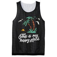 This Is My Happy Place Summer Life Mesh Reversible Basketball Jersey Tank