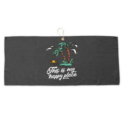 This Is My Happy Place Summer Life Large Microfiber Waffle Golf Towel