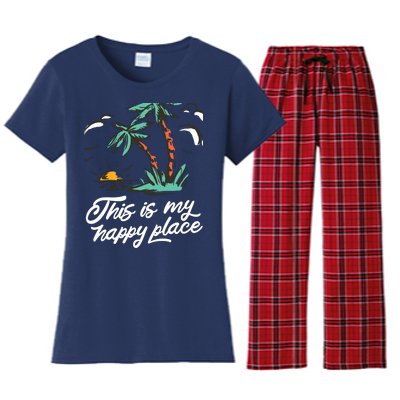 This Is My Happy Place Summer Life Women's Flannel Pajama Set