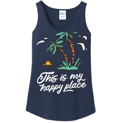 This Is My Happy Place Summer Life Ladies Essential Tank