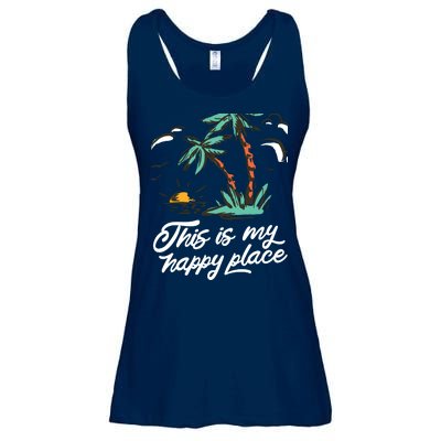 This Is My Happy Place Summer Life Ladies Essential Flowy Tank