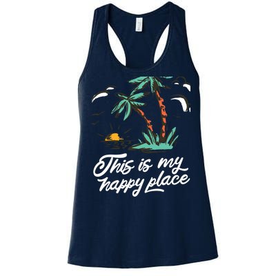 This Is My Happy Place Summer Life Women's Racerback Tank