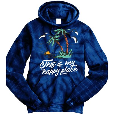 This Is My Happy Place Summer Life Tie Dye Hoodie