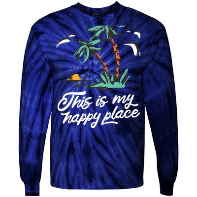 This Is My Happy Place Summer Life Tie-Dye Long Sleeve Shirt