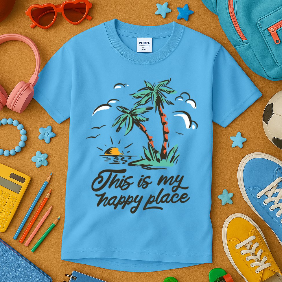 This Is My Happy Place Summer Life Kids T-Shirt