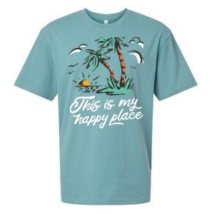 This Is My Happy Place Summer Life Sueded Cloud Jersey T-Shirt