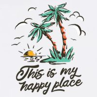 This Is My Happy Place Summer Life Garment-Dyed Sweatshirt