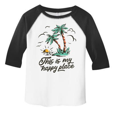 This Is My Happy Place Summer Life Toddler Fine Jersey T-Shirt