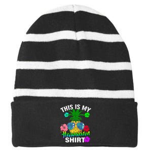 This Is My Hawaiian Striped Beanie with Solid Band