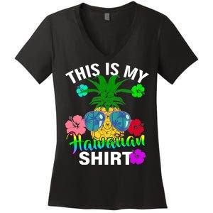 This Is My Hawaiian Women's V-Neck T-Shirt