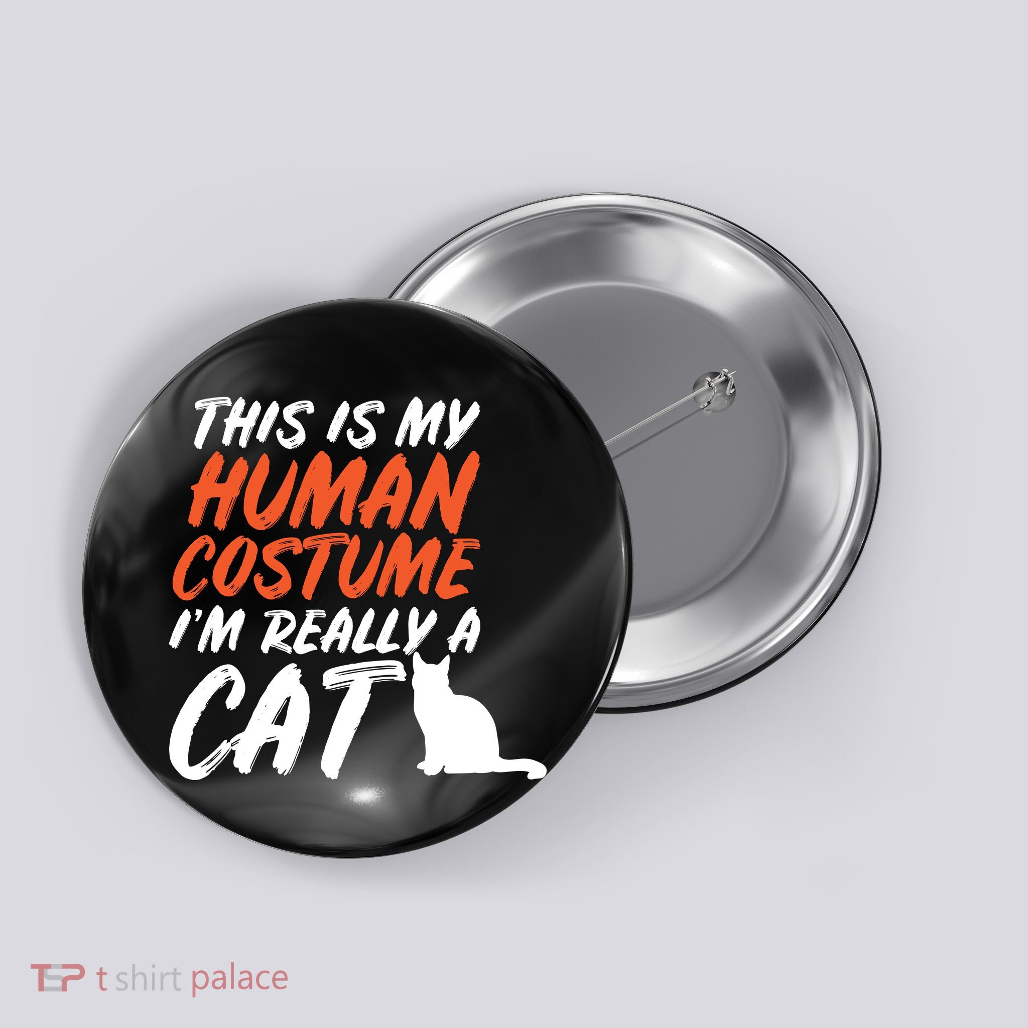 This Is My Human Cat Costume Button
