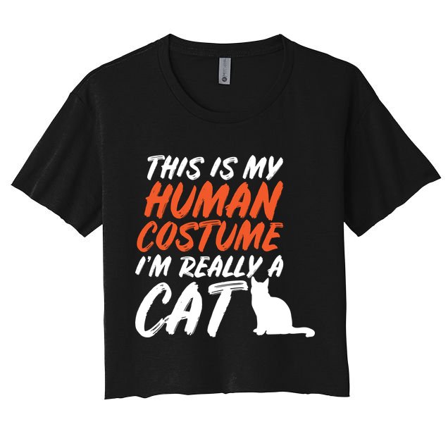 This Is My Human Cat Costume Crop Top