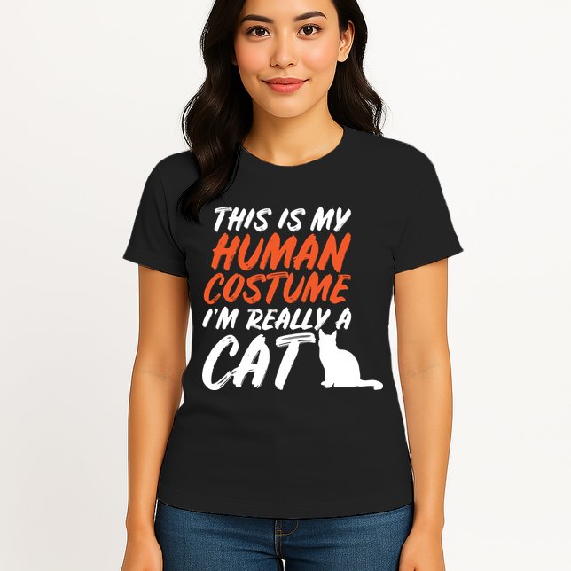 This Is My Human Cat Costume Womens T-Shirt