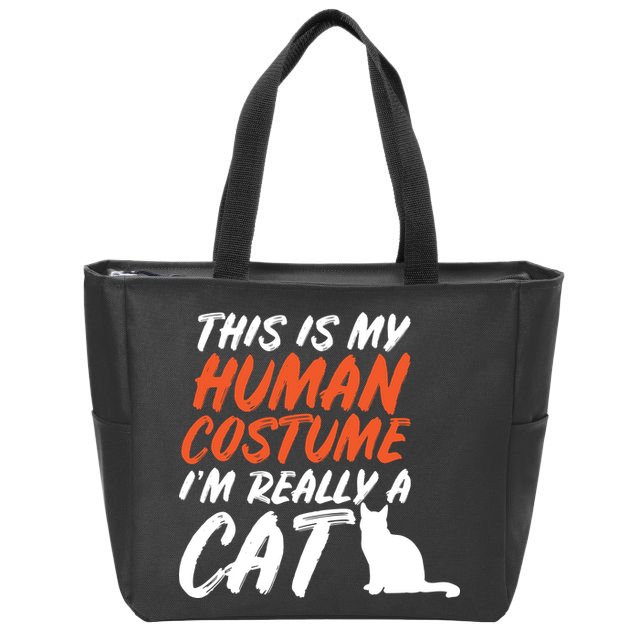 This Is My Human Cat Costume Zip Tote Bag