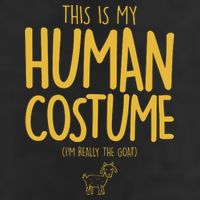 This Is My Human Costume  I'm Really a Goat Adult Drive Performance Visor