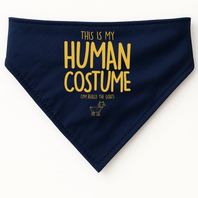 This Is My Human Costume  I'm Really a Goat USA-Made Doggie Bandana