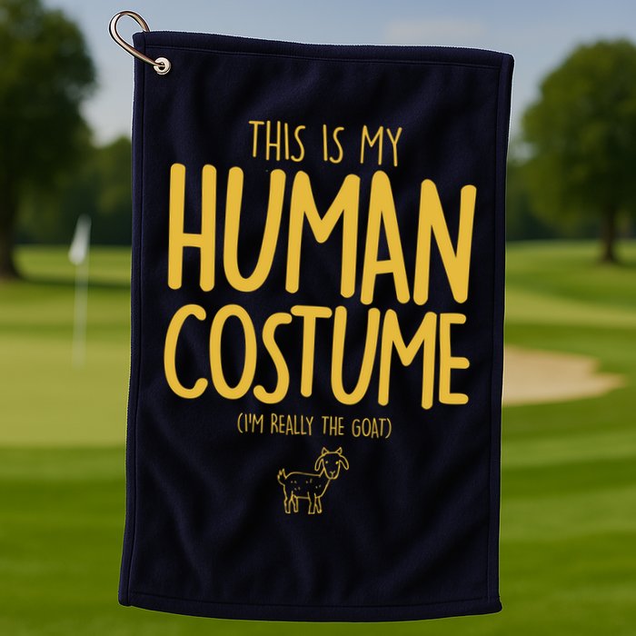 This Is My Human Costume  I'm Really a Goat Golf Towel