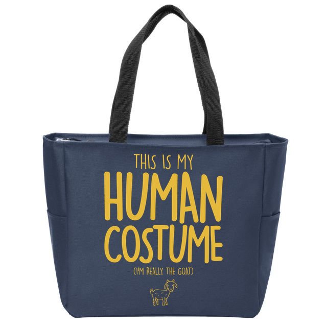 This Is My Human Costume  I'm Really a Goat Zip Tote Bag
