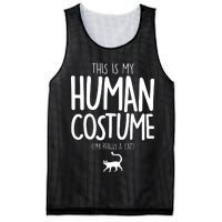 This Is My Human Costume I'm Really a Cat Mesh Reversible Basketball Jersey Tank