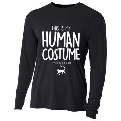 This Is My Human Costume I'm Really a Cat Cooling Performance Long Sleeve Crew