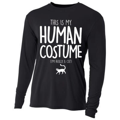 This Is My Human Costume I'm Really a Cat Cooling Performance Long Sleeve Crew