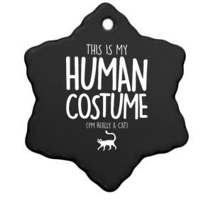 This Is My Human Costume I'm Really a Cat Ceramic Star Ornament