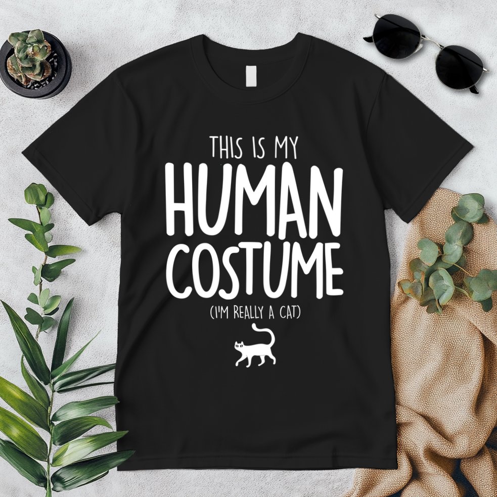 This Is My Human Costume I'm Really a Cat Premium T-Shirt