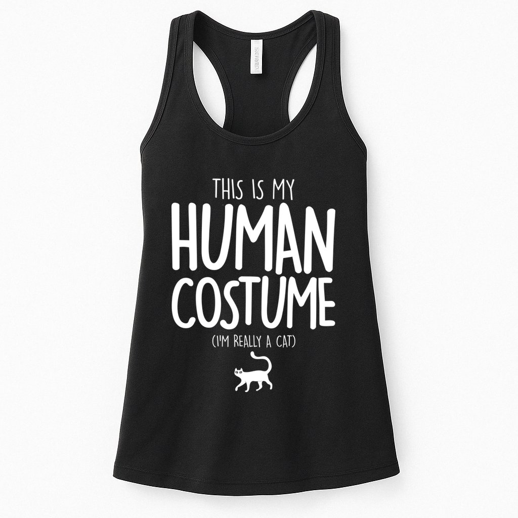 This Is My Human Costume I'm Really a Cat Womens Tank Top