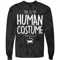 This Is My Human Costume I'm Really a Cat Tie-Dye Long Sleeve Shirt