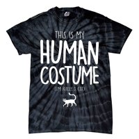 This Is My Human Costume I'm Really a Cat Tie-Dye T-Shirt