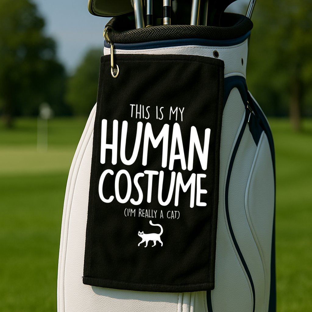 This Is My Human Costume I'm Really a Cat Golf Towel