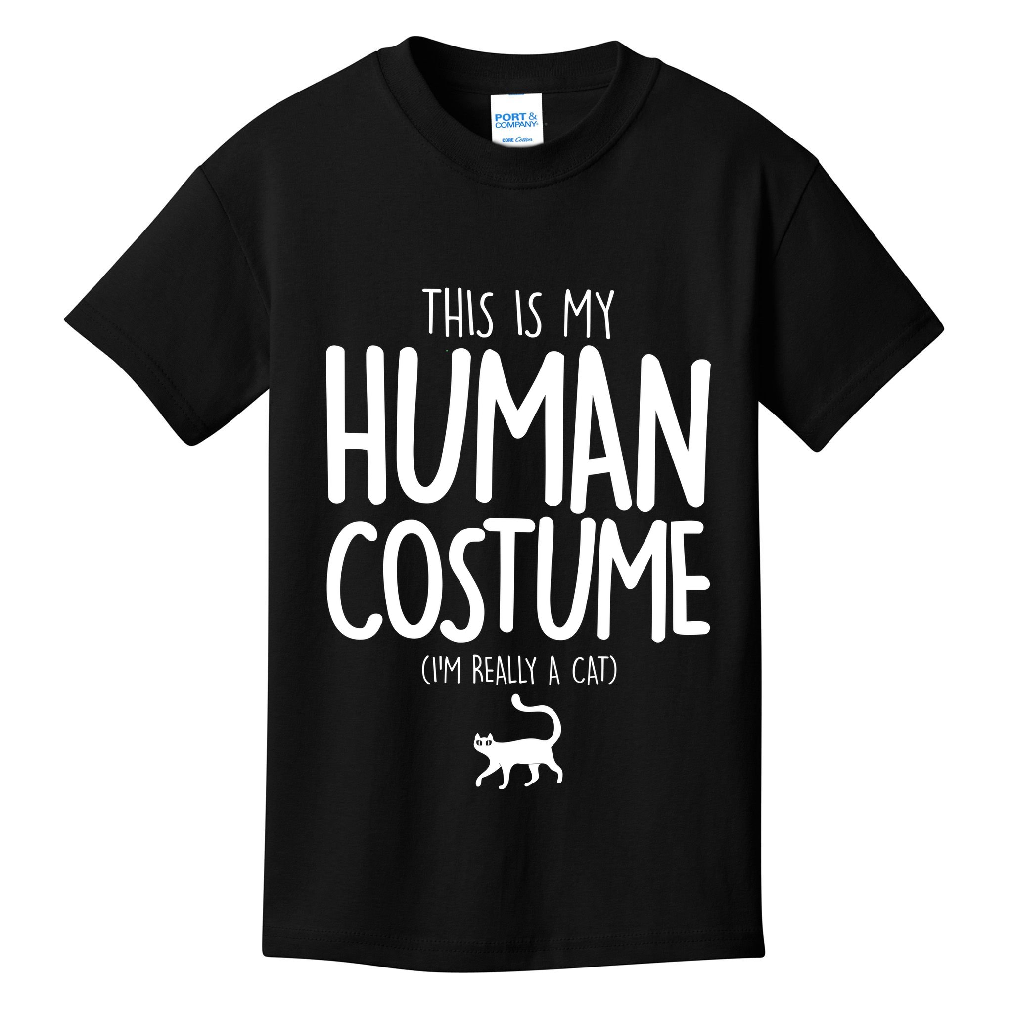 This Is My Human Costume I'm Really a Cat Kids T-Shirt