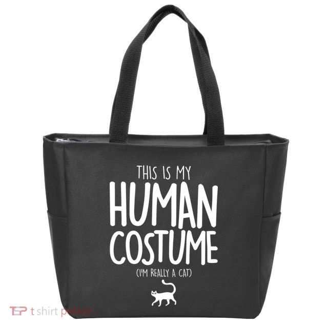 This Is My Human Costume I'm Really a Cat Zip Tote Bag