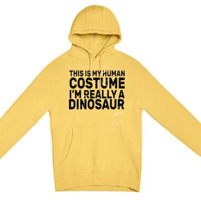 This Is My Human Costume I'm Really a Dinosaur Premium Pullover Hoodie