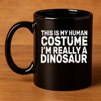 This Is My Human Costume I'm Really a Dinosaur 11oz C Handle Ceramic Mug