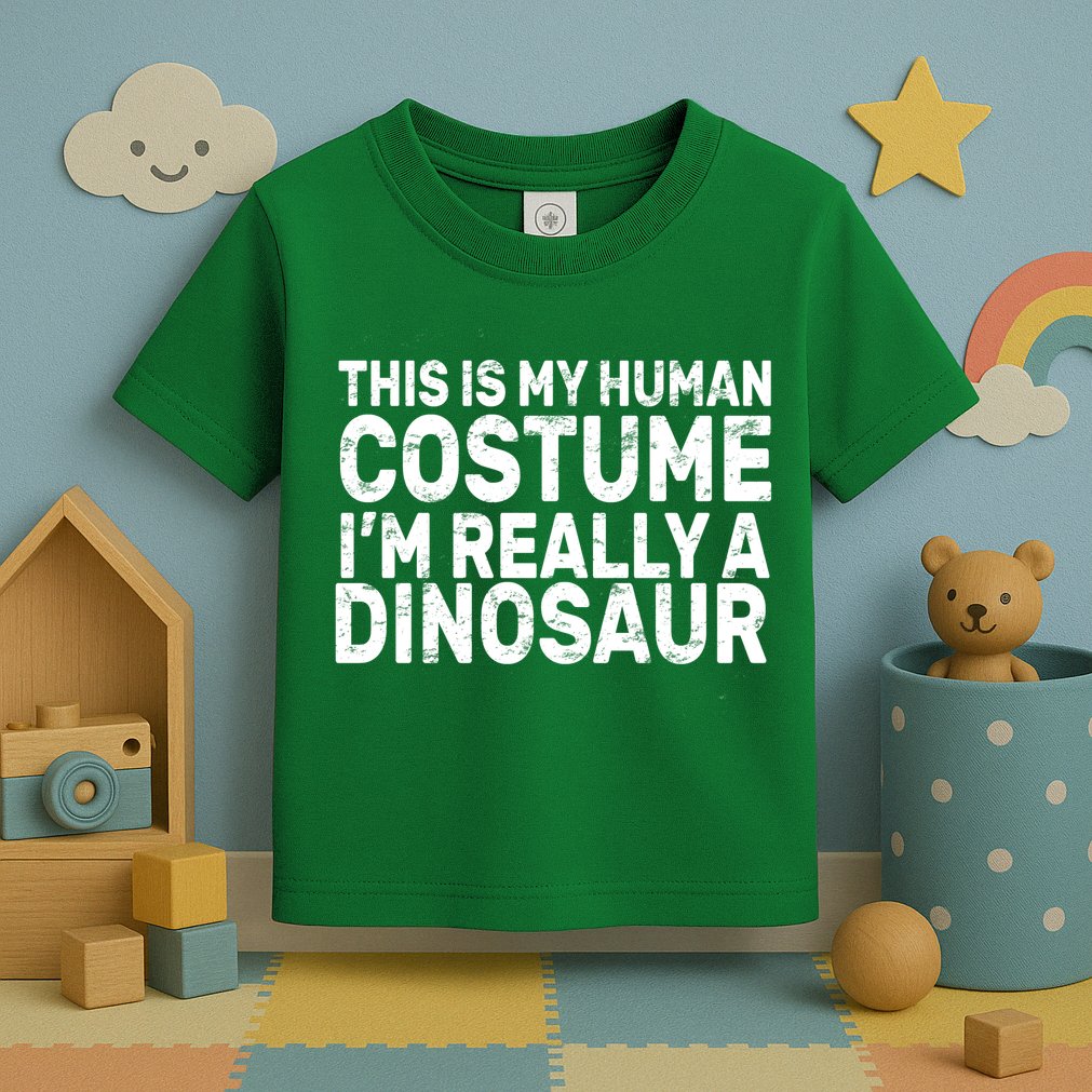 This Is My Human Costume I'm Really a Dinosaur Toddler T-Shirt