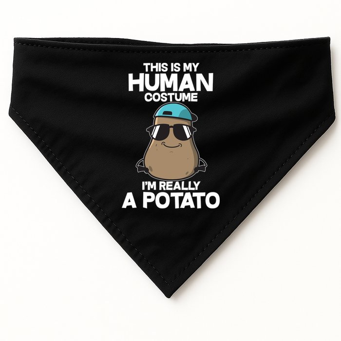 This Is My Human Costume I'm Really A Potato USA-Made Doggie Bandana