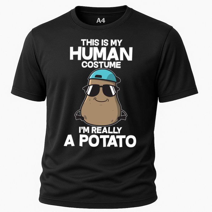 This Is My Human Costume I'm Really A Potato Cooling Performance Crew T-Shirt