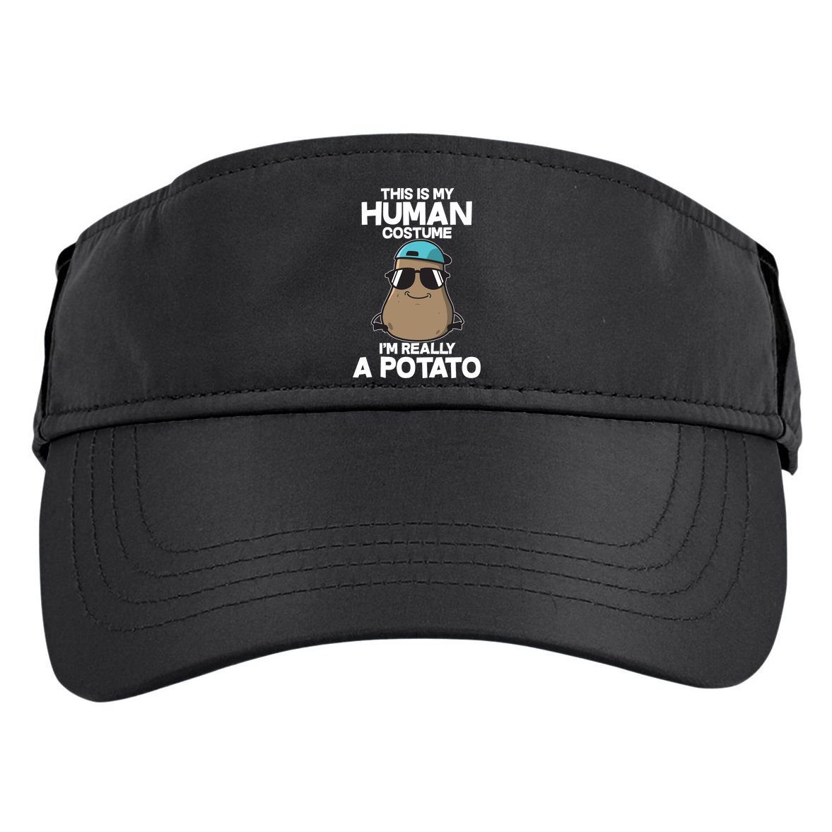 This Is My Human Costume I'm Really A Potato Adult Drive Performance Visor