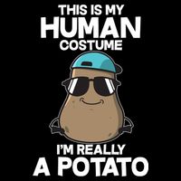 This Is My Human Costume I'm Really A Potato 16 in Basic Backpack