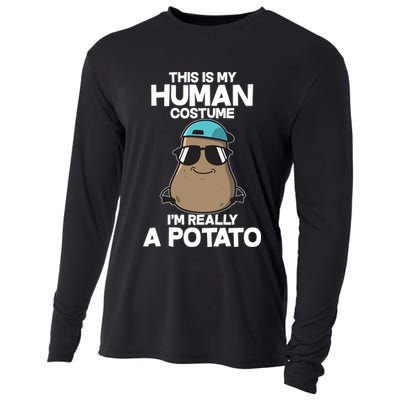 This Is My Human Costume I'm Really A Potato Cooling Performance Long Sleeve Crew