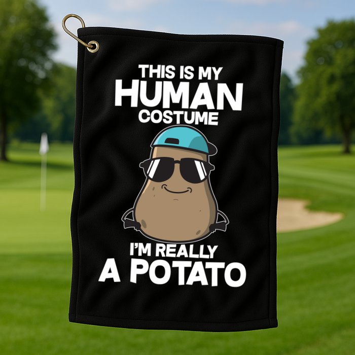 This Is My Human Costume I'm Really A Potato Golf Towel