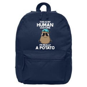 This Is My Human Costume I'm Really A Potato 16 in Basic Backpack