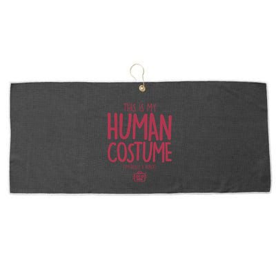 This Is My Human Costume I'm Really A Robot Large Microfiber Waffle Golf Towel