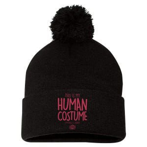 This Is My Human Costume I'm Really A Robot Pom Pom 12in Knit Beanie